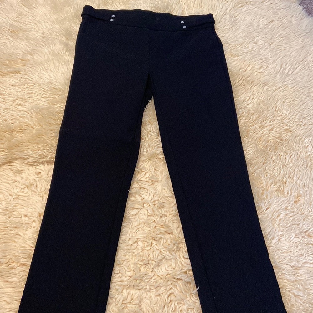 Black stretchy, straight leg pants